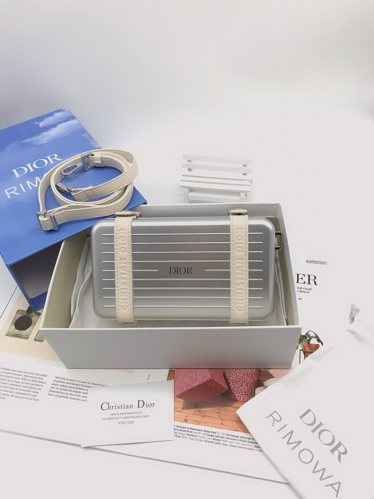 Rimowa X Dior Personal 926 크로스 백 silver 20cm