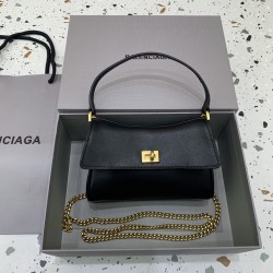 발렌시아가 Balenciaga 819429 Women's Rodeo Bag With Chain Nano in Black