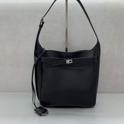 발렌시아가 Balenciaga 8110182 Bel Air Small Hobo Bag Black