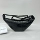 르메르 Lemaire Small Croissant Bag Coated Cotton Black