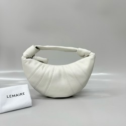 르메르 Lemaire Small Fortune Croissant Bag White