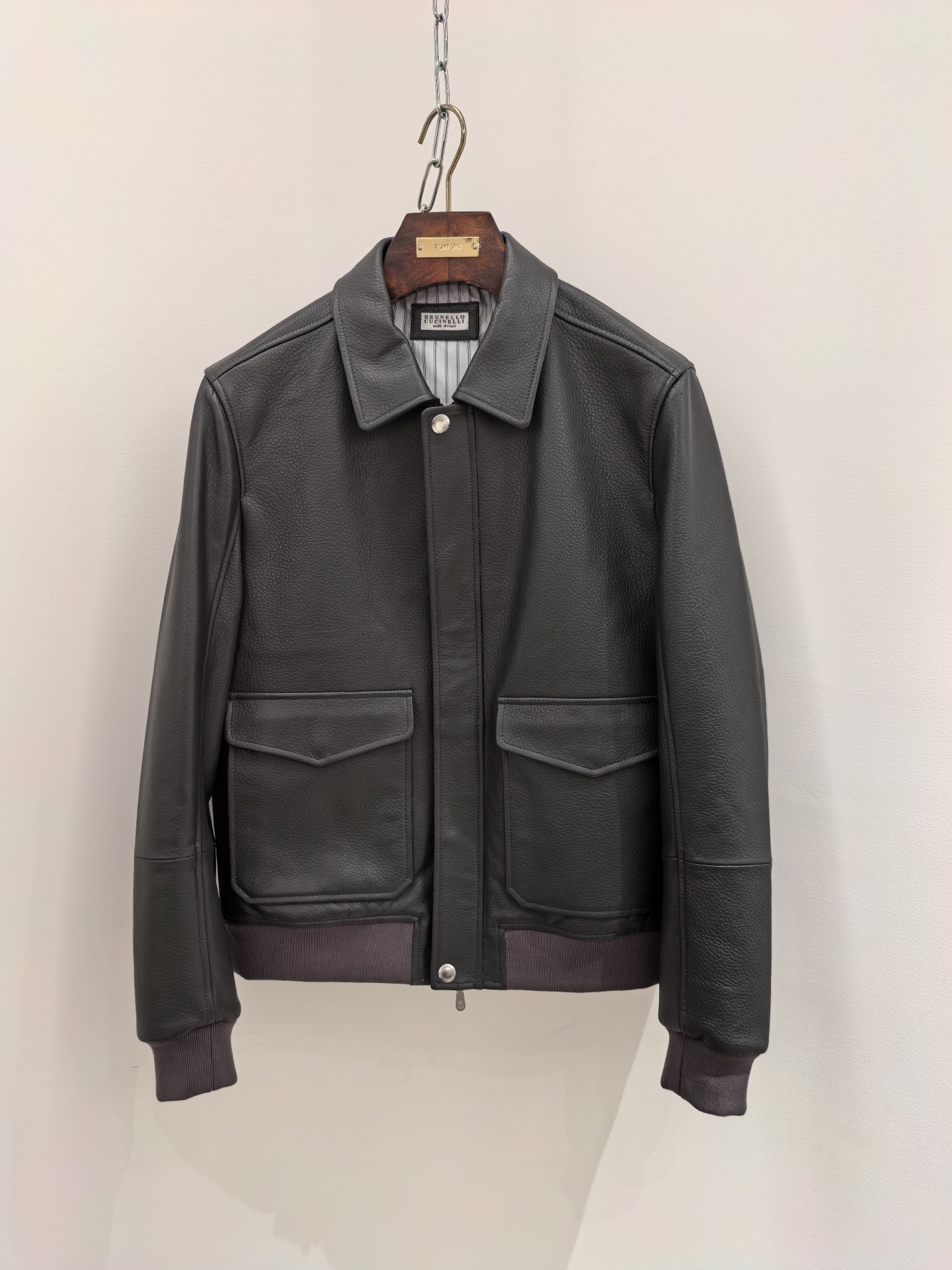 브루넬로 쿠치넬리 Brunello Cucineli 레더 재킷