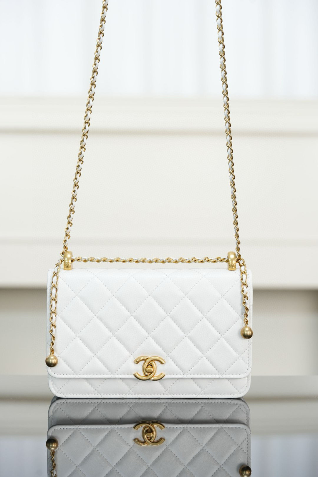 샤넬 Chanel 25s AP2289 Wallet on Chain White 19cm