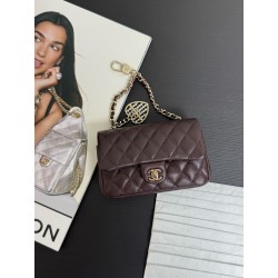 샤넬 Chanel 25a Mini Flap Bag 99482 Wine red