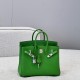 에르메스 Hermes Brikin 25cm Germany Leather U4 Vert vertigo/silver