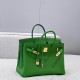 에르메스 Hermes Brikin 35cm Germany Leather U4 Vert vertigo/silver