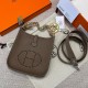 에르메스 Hermes Evelyne 16cm Germany Leather 18 Etoupe/silver