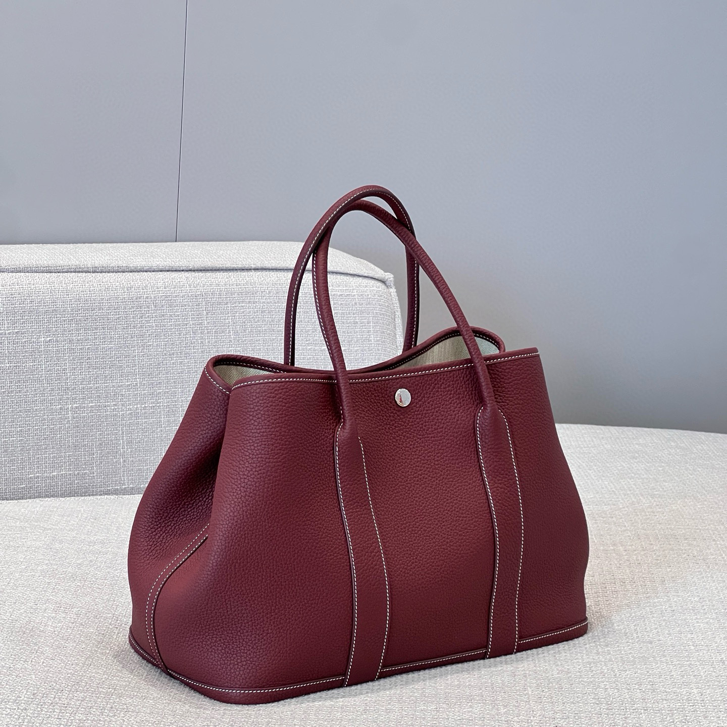 에르메스 Hermes Garden party 36cm Germany Leather 57 Bordeaux/silver