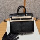 에르메스 Hermes Birkin 20cm Lizard 89 Noir/silver