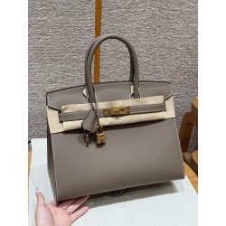 에르메스 Hermes Birkin 25cm Togo 18 Etoupe/gold