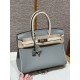 에르메스 Hermes Birkin 30cm Togo 4Z Gris Mouette and 10 craie/silver