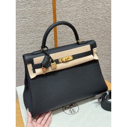 에르메스 Hermes Kelly 35cm Togo 89 noir/gold