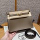 에르메스 Hermes Kelly danse 22cm Clemence 18 Etoupe/gold
