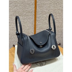 에르메스 Hermes Lindy 26cm Clemence 88 Graphite/silver