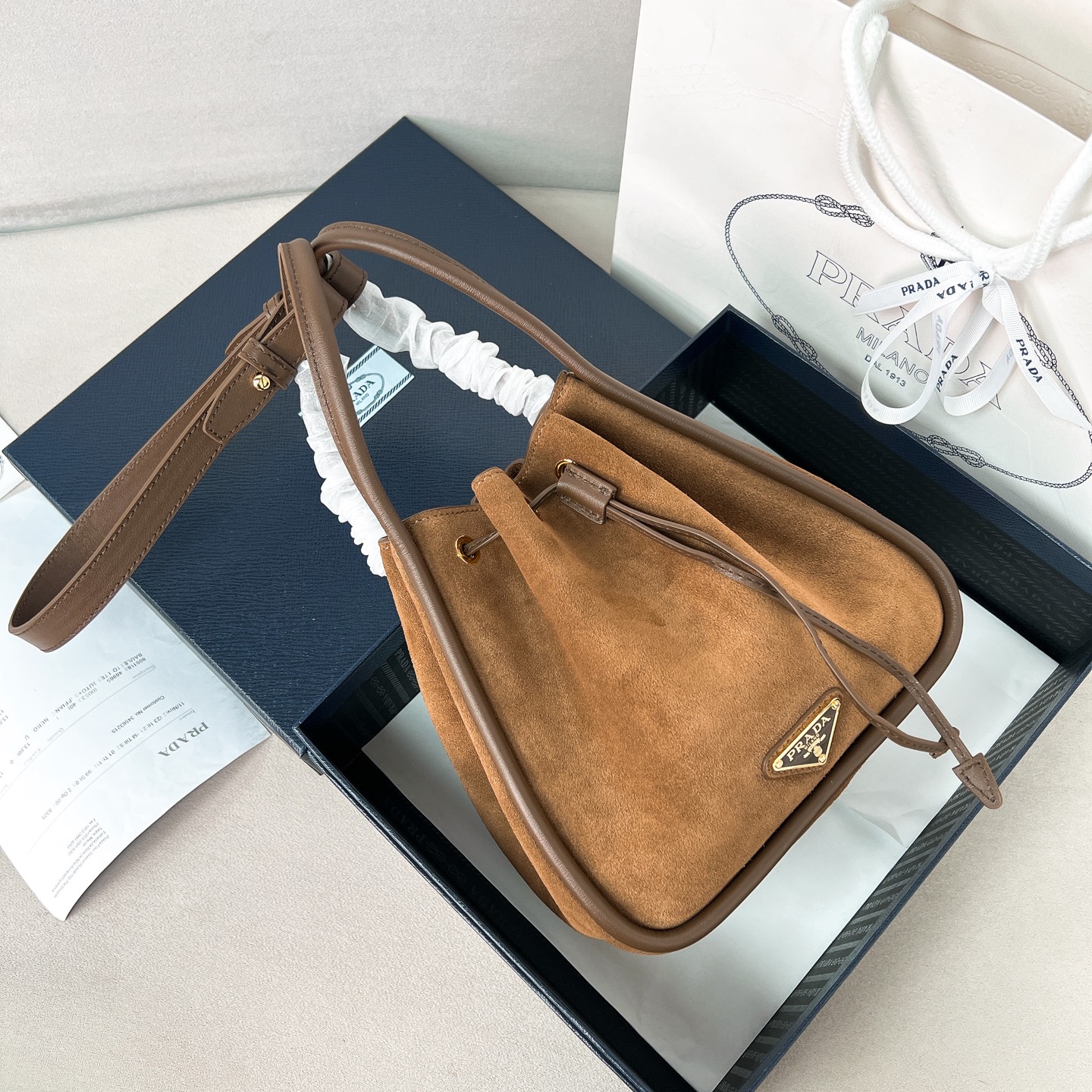 프라다 Prada 1BE087 미니 버킷 백 22cm