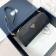 프라다 Prada 1NE058 리나일론 파우치 블랙 22cm