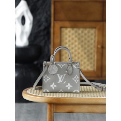 【AS】루이비통 Louis Vuitton M47054 Onthego BB Bicolor Monogram Empreinte Leather 18cm