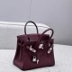 에르메스 Hermes Brikin 30cm Germany Leather 57 Bordeaux/silver