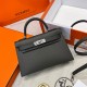 에르메스 Hermes Mini Kelly Epsom 8F Gris Etain/silver