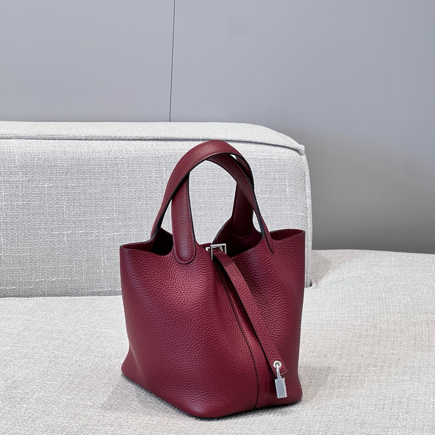 에르메스 Hermes Picotin lock 18cm TC 55 Rouge H/silver