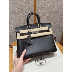 에르메스 Hermes Birkin 25cm Swift 46 Ebene/silver