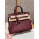 에르메스 Hermes Birkin 25cm Togo 55 Rouge H/silver