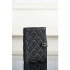 샤넬 Chanel 24k Passport Holder Black silver 14cm