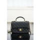 샤넬 Chanel 21s Mini Flap Bag with Top Handle AS2431 Black 20cm