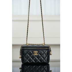 샤넬 Chanel 25s Long Vanity with chain Black 17cm