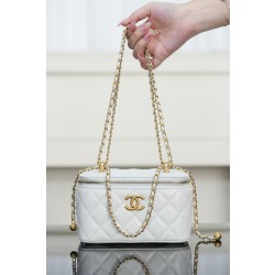 샤넬 Chanel 25s Long Vanity with chain White 17cm