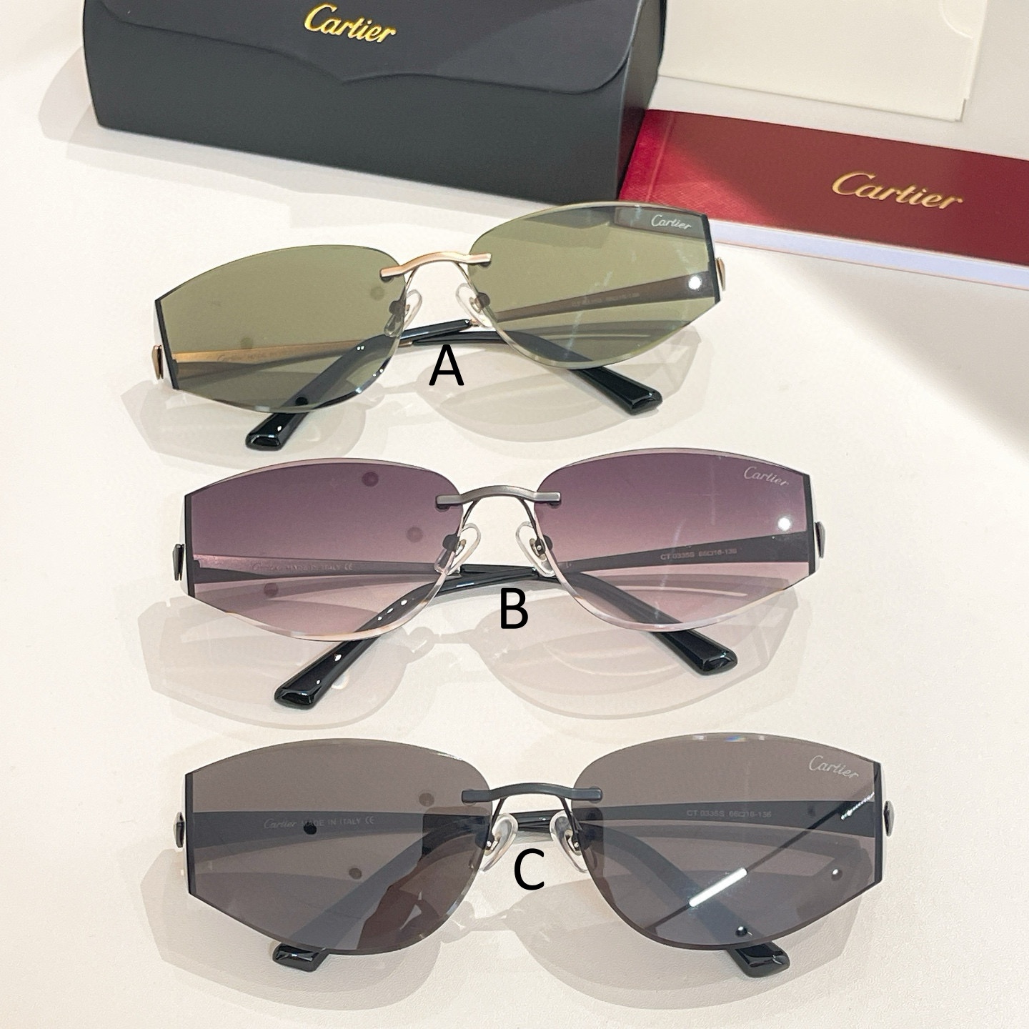 까르띠에 Cartier CT0335S 66口16-136