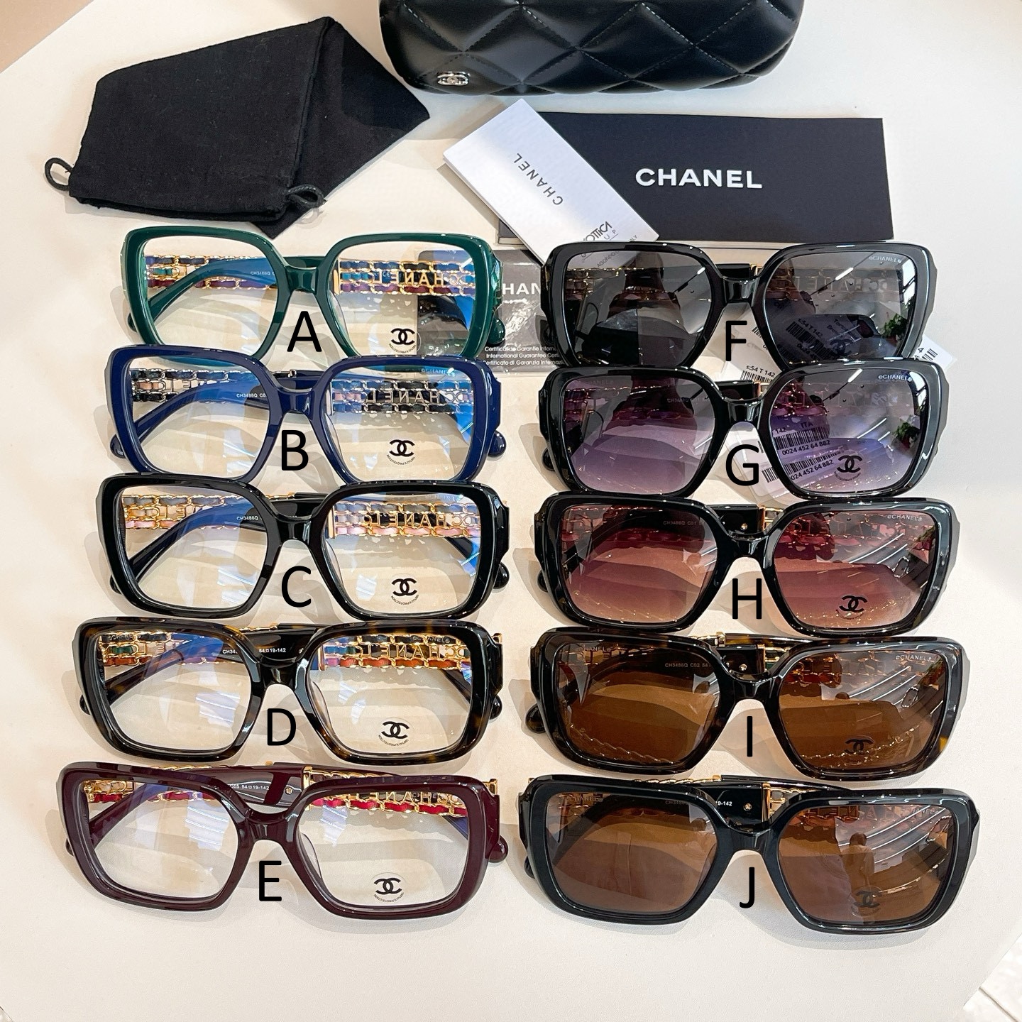 샤넬 Chanel CH3486Q 55口18-145