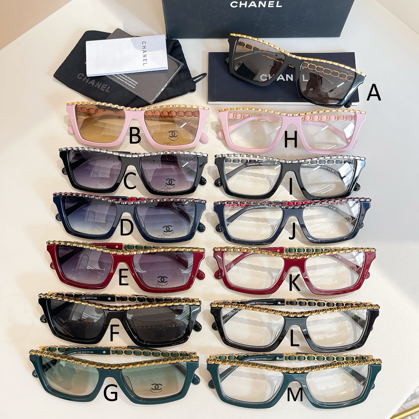 샤넬 Chanel CH5548Q 54口17-142