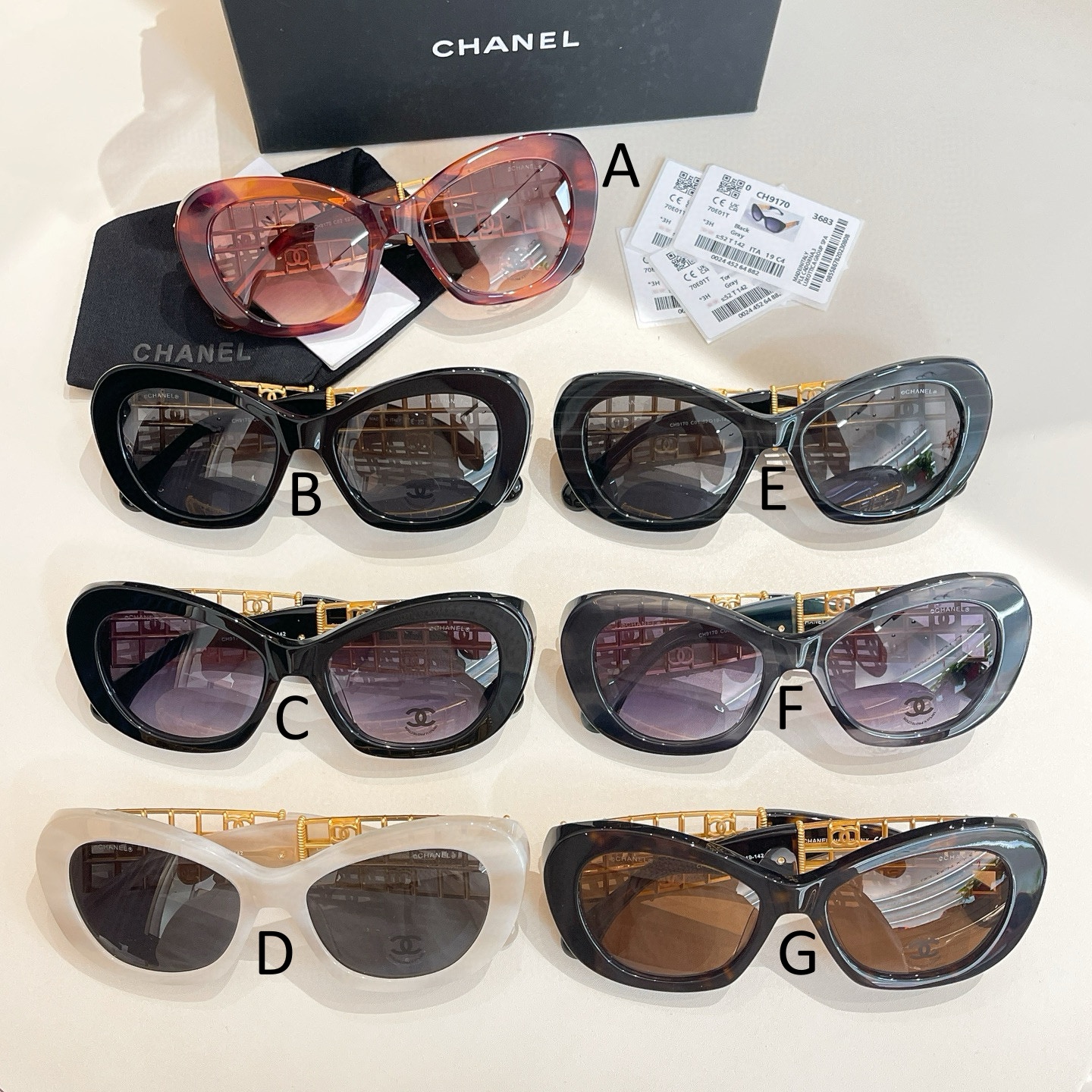샤넬 Chanel CH9170 52口19-142