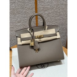 에르메스 Hermes Birkin 25cm Epsom 18 Etoupe/gold