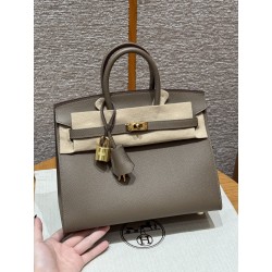 에르메스 Hermes Birkin 25cm Epsom 18 Etoupe/gold