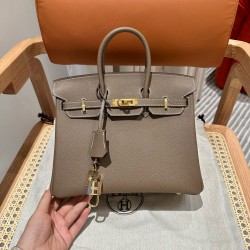 에르메스 Hermes Birkin 25cm Epsom 18 Etoupe/gold