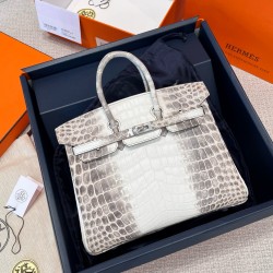 에르메스 Hermes Birkin 25cm HENG LONG Himalaya/silver