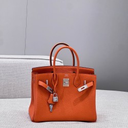 에르메스 Hermes Birkin 30cm Germany Leather 93 Orange/silver