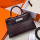 에르메스 Hermes Mini Kelly Hcp Alligator 41 Havane/silver