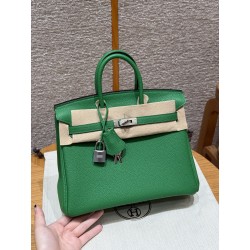 에르메스 Hermes Birkin 25cm Togo 1K Bambou/silver