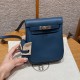 에르메스 Hermes Kelly Jump Swift 7P Blue De Prusse/silver