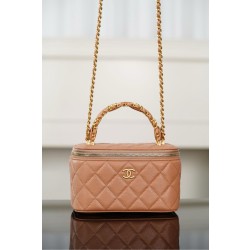 샤넬 Chanel 25B Long Vanity with chain Caramel 19.5cm