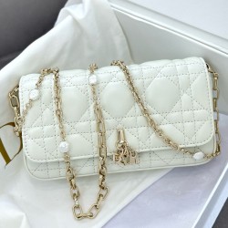 디올 Dior My Dior - Dior Talk Phone Pouch White 18cm