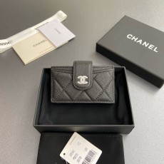 샤넬 Chanel 0342 Card Holder Black silver 10cm
