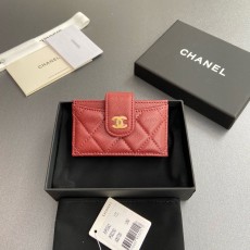 샤넬 Chanel 0342 Card Holder Wine red 10cm
