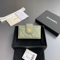 샤넬 Chanel 0342 Card Holder green 10cm