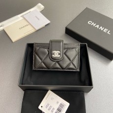 샤넬 Chanel 0342 Card Holder Black silver 10cm