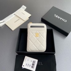 샤넬 Chanel 1650 Card Holder White 7.5cm