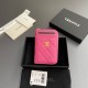 샤넬 Chanel 1650 Card Holder Rose red 7.5cm
